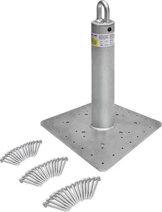 Frontline Fall Protection RO18 Commercial Roof Anchor 18"| OSHA & ANSI Compliant Galvanized Steel Roofing Anchor Point | Metal, Wood or Concrete Application
