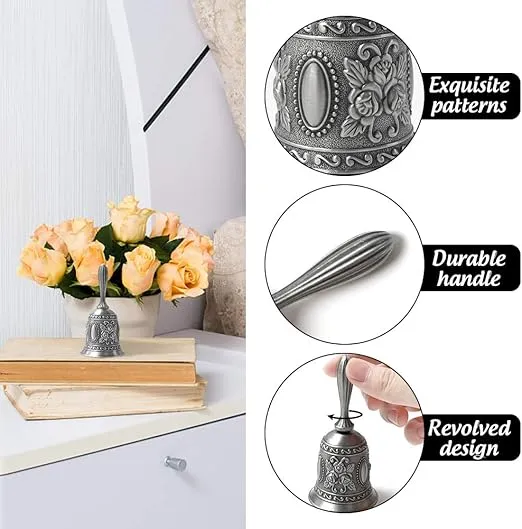 DomeStar Silver Hand Bell Call Bell Brass Wedding Bells
