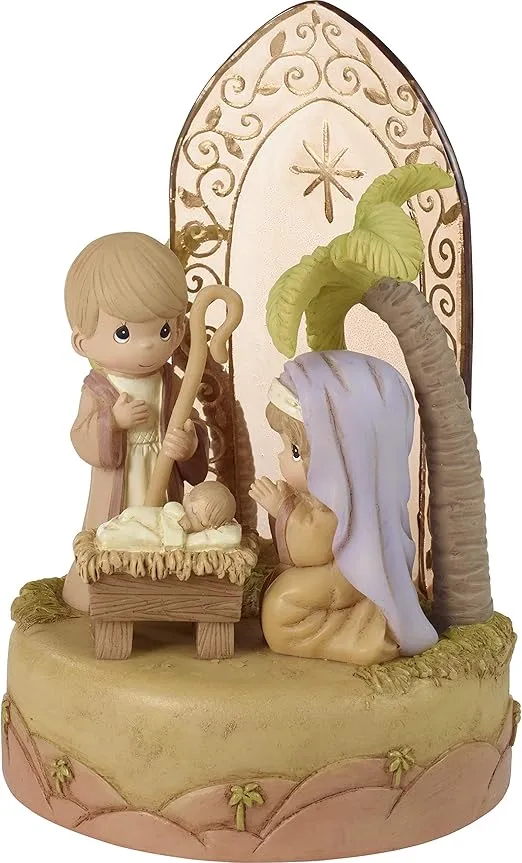 Precious Moments 201110 Unto Us A Child is Born Resin/Glass Musical