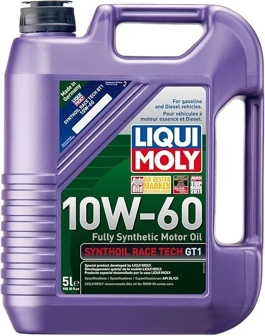 Liqui Moly (2024-4PK) Synthoil Race Tech GT1 10W-60 Motor Oil - 5 Liter, (Pack of 4)