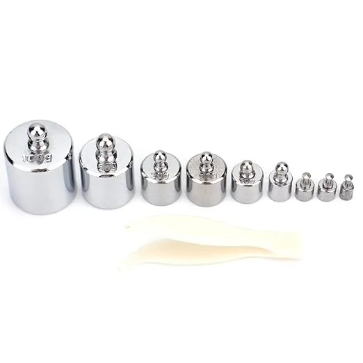 Bekith 17 Pcs Precision Weight 10mg-100g Precision Steel Calibration Weight Kit Set with Tweezers for Digital Balance Scale, Jewellery Scale