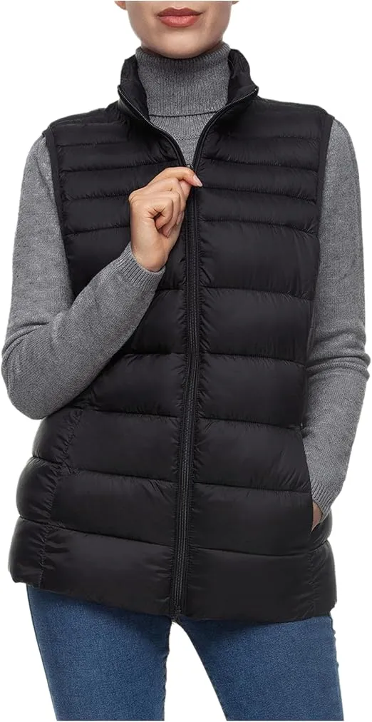 Rokka&Rolla Women's Lightweight Quilted Puffer Vest