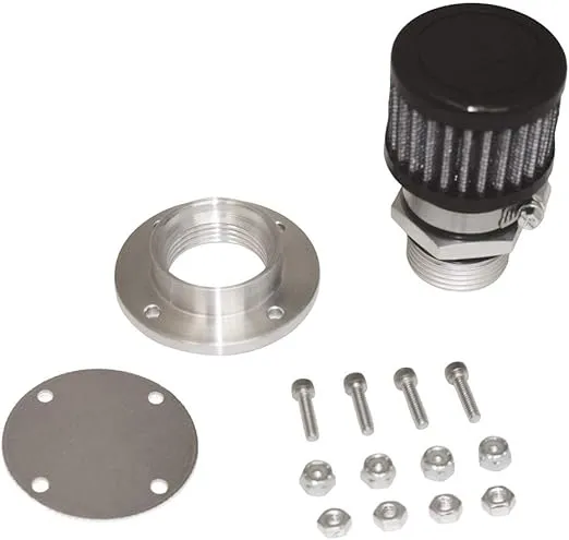 MOROSO Valve Cover Breather Kit Bolt In Style - Aluminum