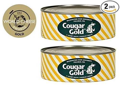 WSU Creamery Cougar Gold Cheese 30oz can (2-Can Pack)