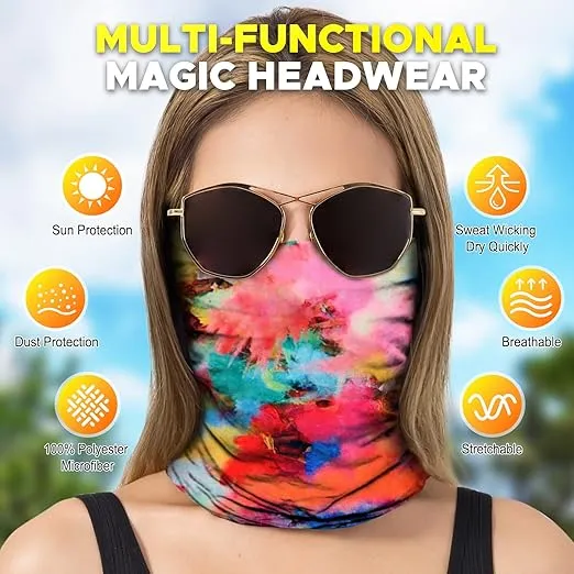JOEYOUNG Headwear, Bandana, Neck Gaiter Head Wrap Headband Balaclava Magic Scarf