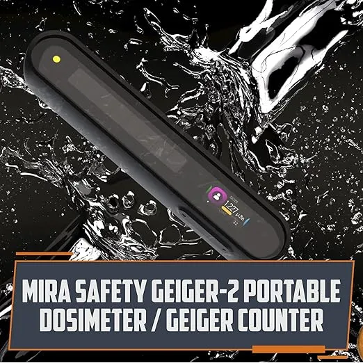 MIRA Safety Upgraded Geiger-2 Portable Dosimeter | Compact, Professional, Digital Nuclear Radiation Detector Geiger-Counter | Personal Dosimeter Detection Beta Gamma X-ray Tester