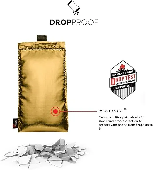 PHOOZY Thermal Phone Case for Cold Weather | Insulated Phone Pouch Extends Battery Life 3X | Snow-Proof & Water-Resistant | Snowboard & Skiing Accessories | Seen on Shark Tank (Apollo Gold - Medium)