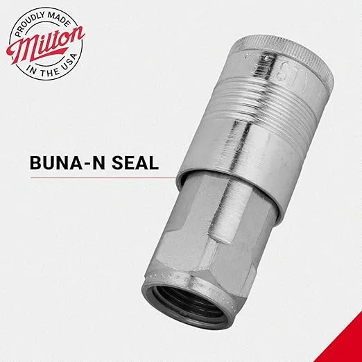 Milton Industrial Air Coupler, G-Style quick connect coupler, 1/2" FNPT, Steel Air tool fitting, S-1815