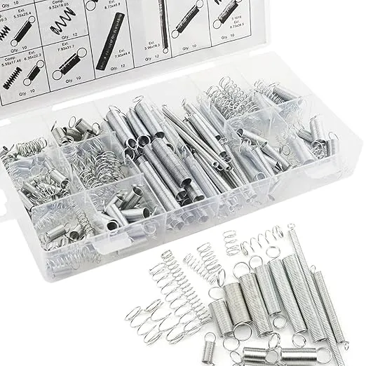200PCS Spring Assortment Set,Extension and Compression Springs Kit,Assorted Size Small Springs,Zinc Plated Steel Mechanical Compression Springs for Home Repairs & DIY