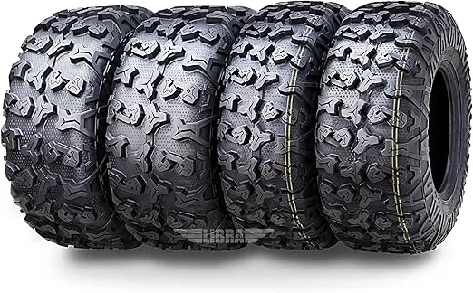 Free Country Set 4 HD 8PR UTV ATV Tires 26x9-12 Front & 26X11-12 Rear w/Featured Full Side Lugs/Scuff Guard