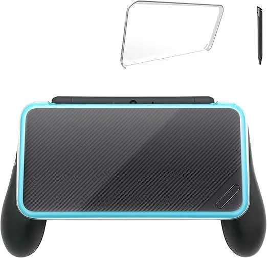 [Updated]Hand Grip Compatible with Nintendo 2DS XL with 1 Stylus and 1 Clear Case Compatible with Nintendo 2DS XL