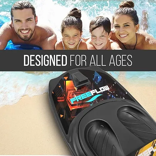 SereneLife Water Sport Kneeboard with Hook for Kids & Adults, Kneeboard with Strap for Boating, Waterboarding, Kneeling Boogie Boarding, Knee Surfing