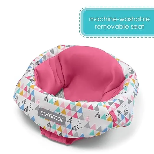 Summer Infant Learn-to-Sit 2-Position Floor Seat (Funfetti Pink) – Sit Baby Up in This Adjustable Baby Activity Seat Appropriate for Ages 4-12 Months – Includes Toys