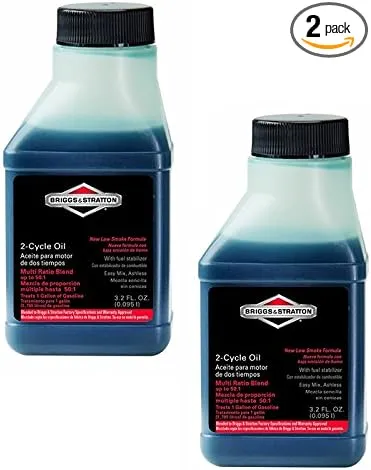 Briggs and Stratton 2 Pack of Genuine OEM Replacement 2 Cycle Oil # 100107-2PK