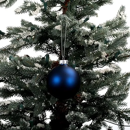 Ashland 6 Pack 3" Matte Blue Glass Ball Ornaments Christmas Ornaments