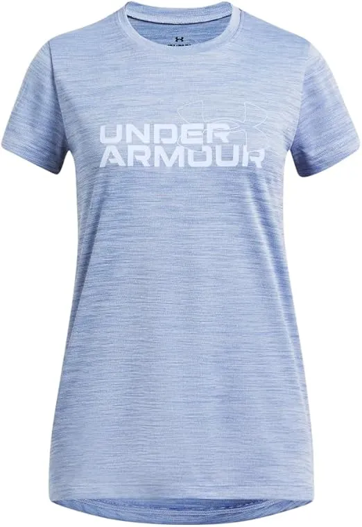 Under Armour Girls' Tech Twist Wordmark Logo Short Sleeve T Shirt