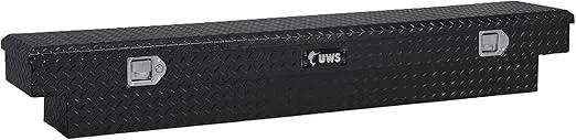 UWS EC10362 63-Inch Gloss Black Heavy-Wall Aluminum Slim Truck Tool Box, RigidCore Lid
