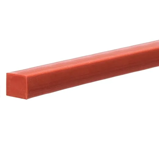 USA SEALING ZUSA-RC-1824 Silicone Cord Stock, 70A Durometer, Red, Square Profile, 0.202 in Cross Section, 10 ft Long