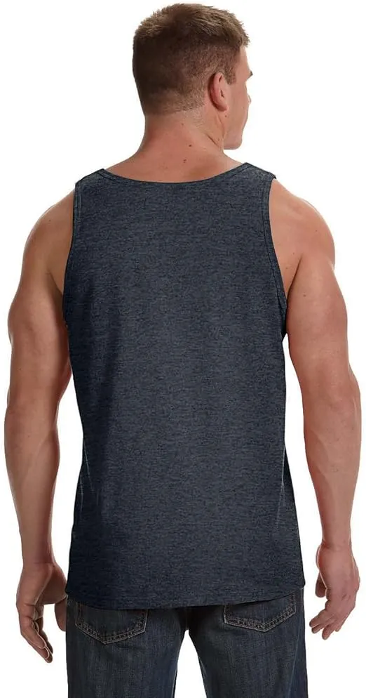 Fruit of the Loom Mens 5 oz 100% Heavy Cotton HD? Tank (39TKR) Black Heather m