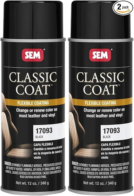 SEM Classic Coat Flexible Coating Black 12 oz. (2/Pack)