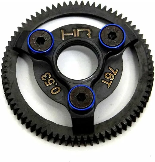 Hot Racing STE876 Hardened Steel Spur Gear (76t 48p)(Blue) - TRA