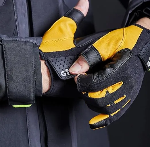 Gill Pro Sailing Gloves - Long Fingers with Exposed Finger and Thumb for Sailing, Paddle & Board Sports, Kayaking or Windsurfing