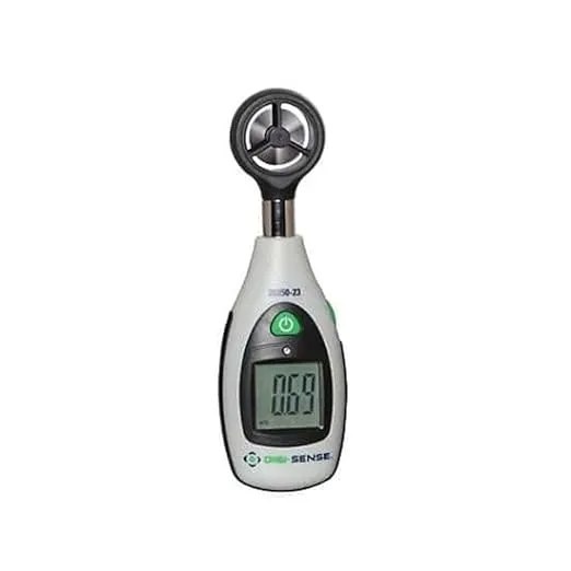 Traceable Digi-Sense Mini Vane Anemometer, -328 to 2501 Degrees Fahrenheit, 0.1 Resolution, Accuracy of 1 Degree Celsius