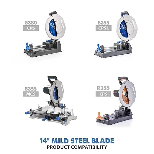 Evolution Power Tools 14BLADEST Steel Cutting Saw Blade, 14-Inch x 66-Tooth , Blue
