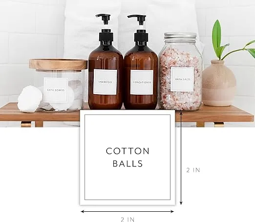 Bathroom Laundry Labels for Jars, 164 Bathroom Closet Laundry Sticker Labels, Laundry Room Organization Labels, Bathroom Labels, Cleaning Labels for Jars Spray Bottles, Bedroom Closet Household Label