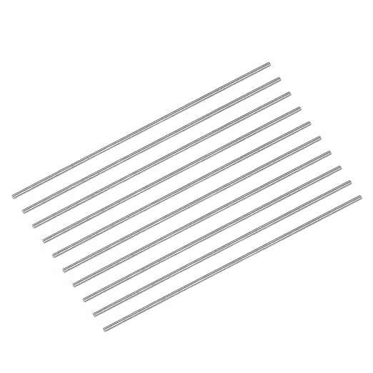 uxcell Round Steel Rod, 1mm HSS 63-65 HRC Lathe Bar Stock Tool 60mm Long for Shaft Gear Drill Lathes Boring Machine Turning Miniature Axle 10Pcs