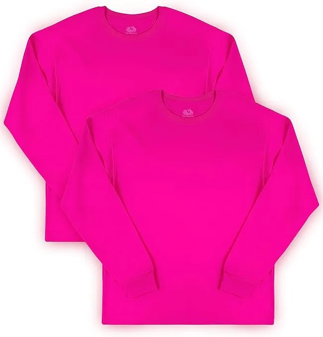 Fruit of the Loom Men's Eversoft Cotton Long Sleeve T Shirts, Breathable & Moisture Wicking with Odor Control