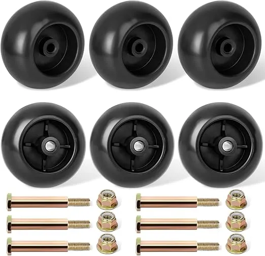 753-04856A Deck Wheels Fit for Craftsman Mower - Deck Rollers Gauge Wheel for Craftsman HU Cub Cad JD Lawn Mower Tractor, Work with 54" 48" Deck, Replaces 133957 734-03058, 6 Pack