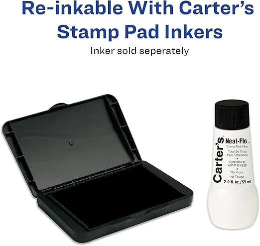 Carter's Felt Black Stamp Pad, 2.75 x 4.27 Inches (21081)