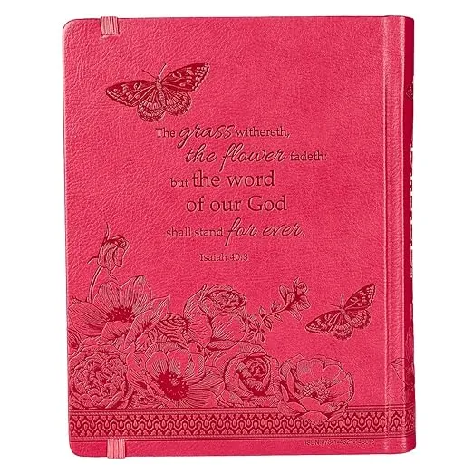 KJV Holy Bible, My Creative Bible, Faux Leather Hardcover - Ribbon Marker, King James Version, Bright Pink w/Elastic Closure (KJV Creative Editions)