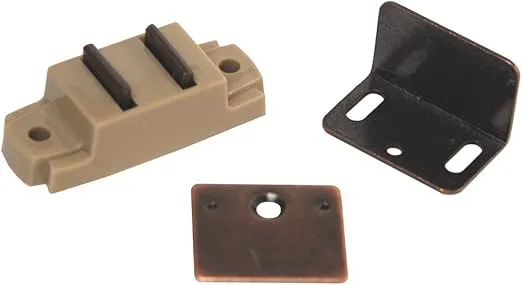 RV Designer H210, Magnetic Catch with Flat and Right Angle Plates, Cabinet Hardware