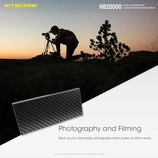 Nitecore NB20000 Ultra Lightweight Quick Charge Multi Ports USB Power Charger 20,000mAh w/Eco-Sensa USB Cable