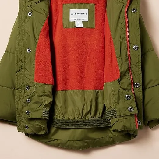 Amazon Essentials Babies, Toddlers, and Boys' Heavyweight Hooded Puffer Jacket