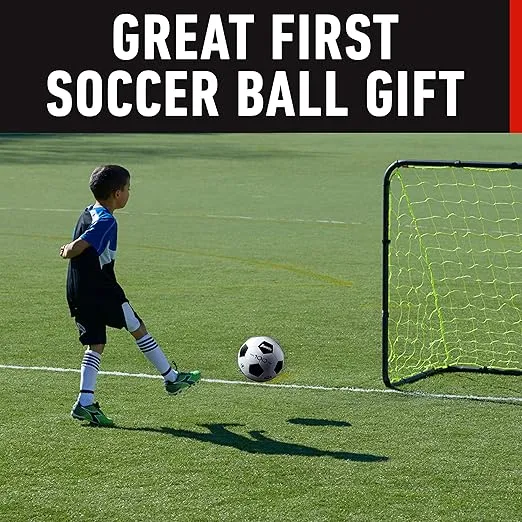 Franklin Sports Soccer Balls - Youth + Adult Soccer Balls - Size 3, 4 + 5 Soccer Balls - Single + Bulk Packs - Black + White