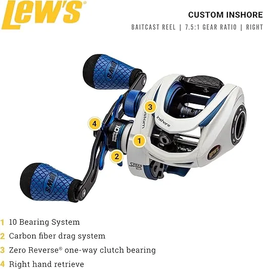 Lew's Custom Inshore Speed Spool Baitcast Reel