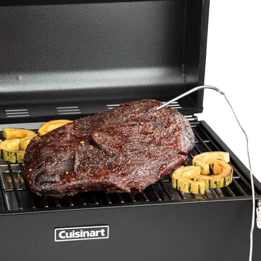 Cuisinart 8-in-1 Portable Wood Pellet Grill and Smoker, Compact for RV, Tailgates, Camping, & Backyard Cooking, Smoky Flavor, Versatile Meat Smoker