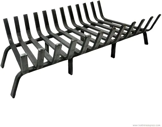 Custom Firescreen Inc Woodeze 36" Deep Wood Burning Safety Furnace Forest Lifetime Fireplace Grate Hearth Accessories