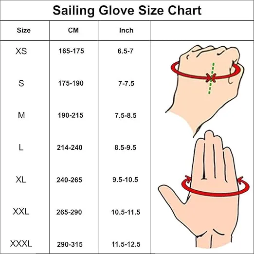 MRX BOXING & FITNESS Sailing Gloves Sticky Palm Gripy Glove Yachting Kayak Dinghy Fishing Short Finger Multi Colors (Black/Red, XL)