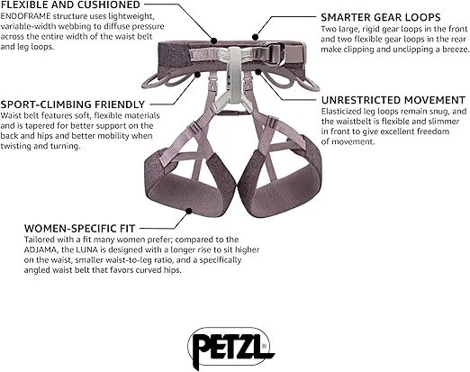 PETZL Selena Women's Harness - Rock Climbing Harness for The Gym, Crag, or Multi-Pitch Routes