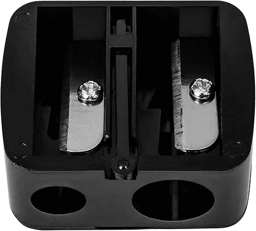 SHANY Cosmetic Pencil Sharpener - Eyeliner and Lip Pencil Dual Sharpener with Removable Lid for Traditional and Jumbo Pencils