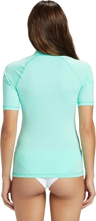 Roxy Women's Rash Guard Whole Hearted UPF 50+Short Sleeve Sun Protection Swim Shirt-Quick Dry Rashguard (XS-XXL)