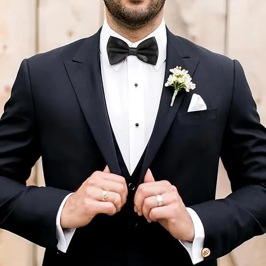 Black Bow Ties for Men Tuxedo Black Bow Tie Mens Bow Tie Clip on Bow Tie for Bow Tie Costume Red Bow Tie Clip on