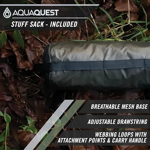 AquaQuest Guide Camping Tarp - Ultralight Tent Cover or Rain Fly - Waterproof Camping Gear Must Haves for Hiking, Hammock, Bivy & Survival