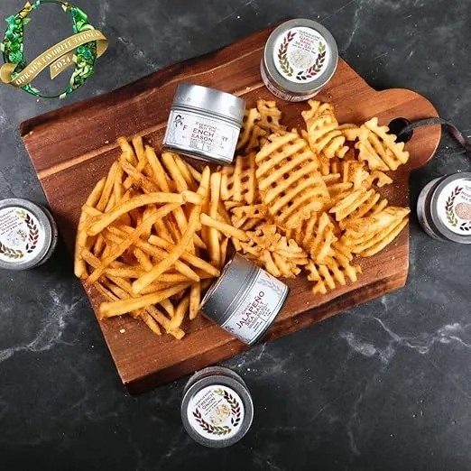 Gourmet French Fry Seasoning Set - Six Pack | Oprah's Favorite Thing 2024 | Authentic Small Batch Seasoning Mixes | 6 Gourmet All Natural Spice Blends - French Fries Are Just The Beginning | Hand Packed, Non GMO | Sustainably Sourced, Made in USA | | Gus
