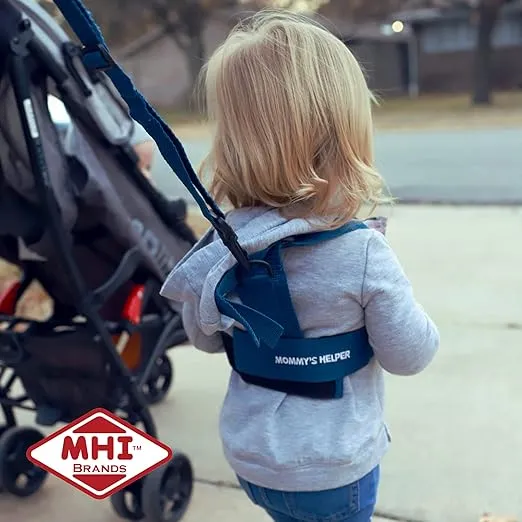 Toddler Leash & Harness for Child Safety - Keep Kids & Babies Close - Padded Shoulder Straps for Children's Comfort - Fits Toddlers w/ Chest Size 14-25.5 Inches - Kid Keeper by Mommy's Helper (Blue)
