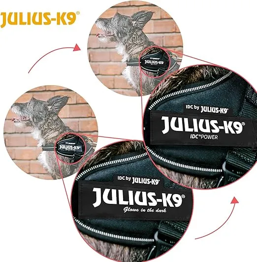 JULIUS-K9, 16IDC-P-M, IDC Powerharness, dog harness, Size: Mini, Black